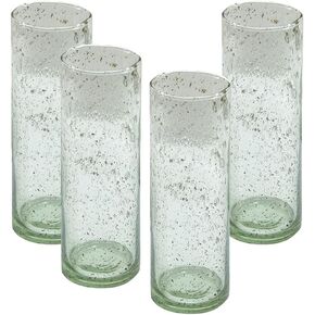 Serene Spaces Living Clear Glass Bud Vases, Set of 4, Perfect for Floral Arrangements at Home, Weddings, Parties, Measures 7.5" Tall & 1.75" Diameter