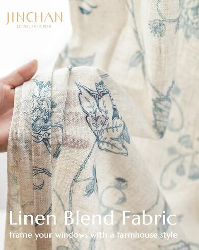 jinchan الكتان الستائر الستائر الأزهار 84 بوصة طول لغرفة المعيشة غرفة نوم ضوء تصفية قضيب الجيب الخلفي علامة التبويب مزرعة الستائر الكتان الكتان الملمس نافذة الستائر مجموعة 2 لوحات أسود على الكتان in Kuwait