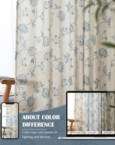 jinchan الكتان الستائر الستائر الأزهار 84 بوصة طول لغرفة المعيشة غرفة نوم ضوء تصفية قضيب الجيب الخلفي علامة التبويب مزرعة الستائر الكتان الكتان الملمس نافذة الستائر مجموعة 2 لوحات أسود على الكتان in Kuwait