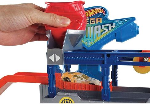 Hot Wheels FTB66 City Mega Car Wash Connectable Play Set with Diecast & Mini Toy Car in Saudi Arabia