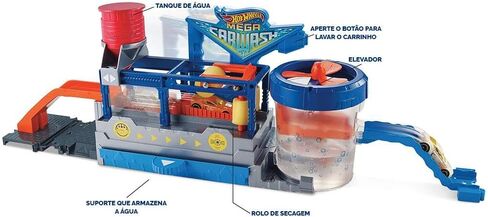 Hot Wheels FTB66 City Mega Car Wash Connectable Play Set with Diecast & Mini Toy Car in Saudi Arabia