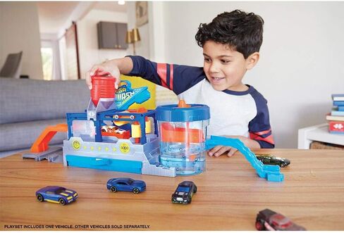 Hot Wheels FTB66 City Mega Car Wash Connectable Play Set with Diecast & Mini Toy Car in Saudi Arabia
