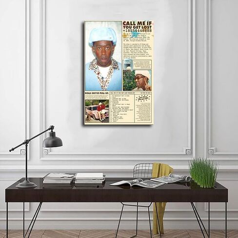 Tyler Poster The Creator Poster Call Me If You Get Lost Poster Canvas Poster Wall Art Decor Print Picture Paintings for Living Room Bedroom Decoration Unframe:12x18inch(30x45cm) in Saudi Arabia