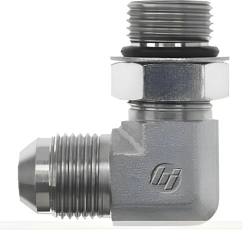 Brennan Industries 6801-10-06-NWO-FG تركيب أنبوب الكوع من الفولاذ المطروق 90 ​​درجة، 7/8 بوصة - 14 SAE × 9/16 بوصة - 18 خيط SAE ORB، 5/8 بوصة ذكر JIC × 5/8 بوصة ذكر قابل للتعديل يا الدائري بوس in Saudi Arabia
