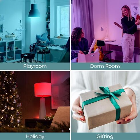 مصابيح إضاءة GE LED+ متغيرة الألوان مع جهاز تحكم عن بعد، 9.5 وات، لا يتطلب تطبيق أو شبكة Wi-Fi، A19، CAC (عبوتان) in Saudi Arabia