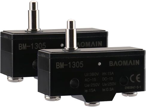 Baomain Micro Switch TM-1305 Slim Spring Plunger Actuator Momentary SPDT 2PCS in Saudi Arabia