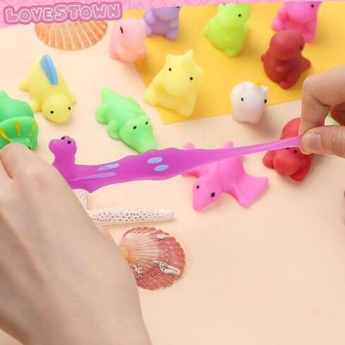 LovesTown 30 قطعة ألعاب الإجهاد Kawaii، ألعاب الديناصورات Mochi ألعاب صغيرة تململ للأطفال هدايا هدايا الحفلات in Saudi Arabia