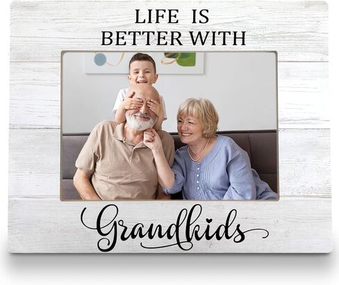 Grandkids Photo Frame, Grandkids Picture Frame 8x10, Grandchildren Picture Frame, Picture Frame for Grandparents Grandma Grandpa, Life is Better with Grandkids Grandparents Photo Frame 5x7 in Saudi Arabia