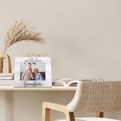 Grandkids Photo Frame, Grandkids Picture Frame 8x10, Grandchildren Picture Frame, Picture Frame for Grandparents Grandma Grandpa, Life is Better with Grandkids Grandparents Photo Frame 5x7 in Saudi Arabia