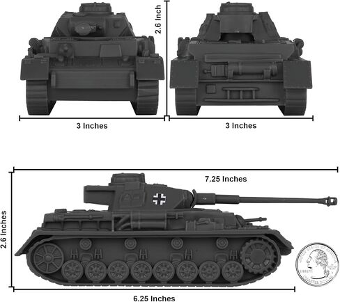 دبابة BMC CTS WW2 الألمانية بانزر IV - رمادية 1:38 مركبة عسكرية عسكرية بلاستيكية in Kuwait