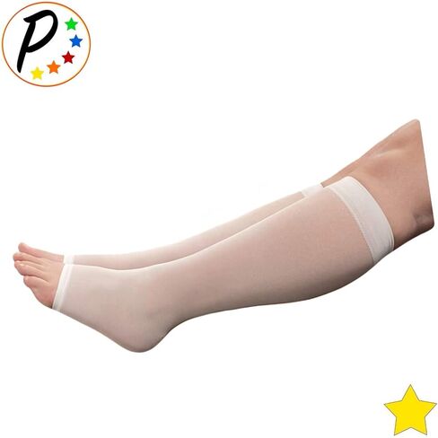 Ultra Thin 8-15 mmHg Mild Sheer Compression Leg Calf Open Toe Socks in Saudi Arabia