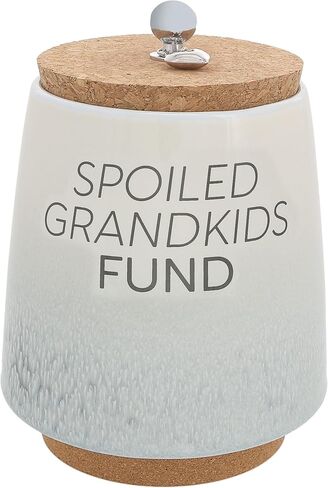 Pavilion Gift Company Weed-6.5" بنك توفير سيراميك، أزرق، بيج، بني in Kuwait