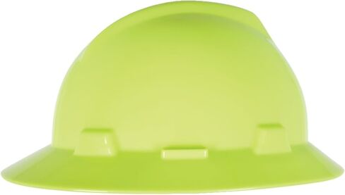MSA V-Gard Full-Brim Hard Hat with Suspension - Polyethylene Shell, Superior Impact Protection and Self Adjusting Crown Straps - Standard Size Hard Hat in Kuwait