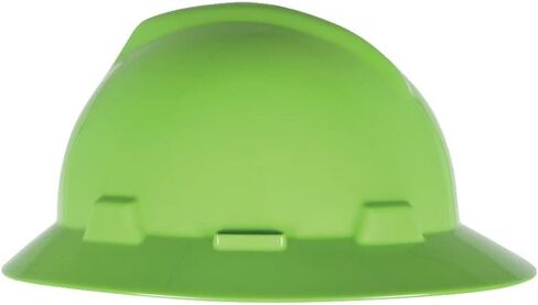MSA V-Gard Full-Brim Hard Hat with Suspension - Polyethylene Shell, Superior Impact Protection and Self Adjusting Crown Straps - Standard Size Hard Hat in Kuwait
