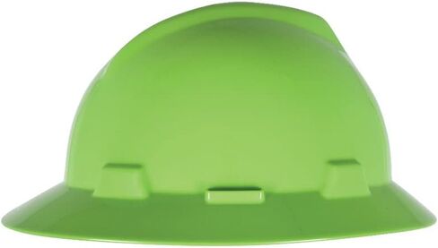 MSA V-Gard Full-Brim Hard Hat with Suspension - Polyethylene Shell, Superior Impact Protection and Self Adjusting Crown Straps - Standard Size Hard Hat in Kuwait