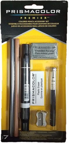 Prismacolor Premier Colored Pencil Accessory Kit with Blenders and Erasers, 7-Piece Set, Multicolor in Kuwait