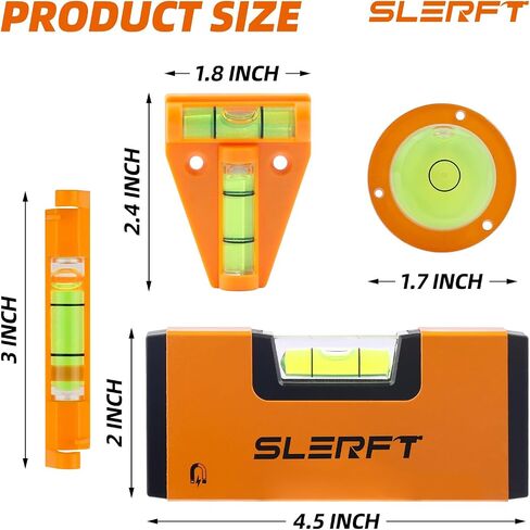 4-In-1 Portable Small Level Bubble Tool Set-Magnetic Pocket Level,T Level,Hanging Line Level,Circular Level,Accurate and Compact Mini Leveler Tool With Box. in Saudi Arabia