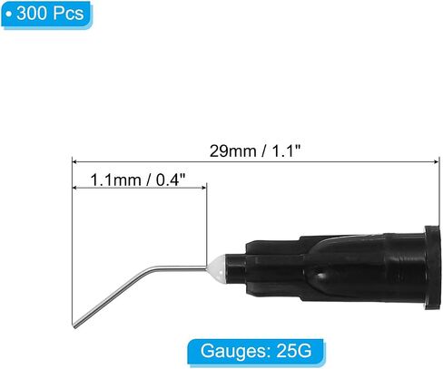 PATIKIL Blunt Tip Dispensing Needles with Bent Blunt Needle, 300 Pcs 0.4 Inch 18G Industrial Liquid Dispenser Needle with Lure Lock for Refilling Liquid Ink Adhesive Glue in Saudi Arabia