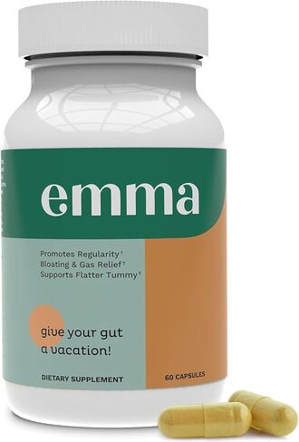 Emma Gut Health, Digestive Supplement, Advanced Probiotics for Digestive Balance, Natural Cleansing, Regulate Bowel - 60 Capsules in Saudi Arabia