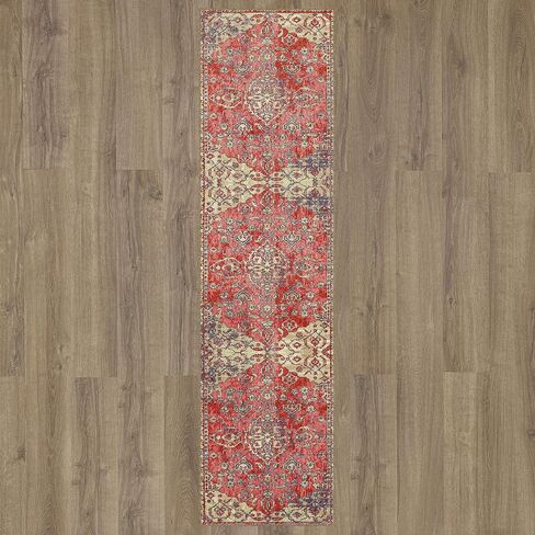 Mohawk Home Siena Floral Ornamental Pink (2' X 6') Runner Rug in Saudi Arabia