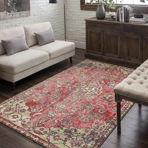 Mohawk Home Siena Floral Ornamental Pink (2' X 6') Runner Rug in Saudi Arabia