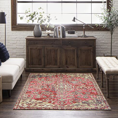 Mohawk Home Siena Floral Ornamental Pink (2' X 6') Runner Rug in Saudi Arabia