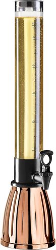 OGGI Beer Tower 3L/100oz - Beverage Dispenser with Spigot & Ice Tube, Margarita Tower, Mimosa Tower, Perfect Drink Dispensers for Parties, Drink Tower, Holds 6 Pints of Beer – Stainless in Saudi Arabia