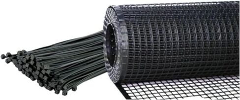 Kidkusion Heavy Duty Deck Guard, Black - 16' L x 3' H | Made in USA; Indoor/Outdoor Balcony and Stairway Deck Rail Safety Net; Child Safety; Pet Safety; Toy Safety in Saudi Arabia