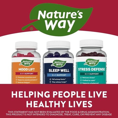 Nature's Way Mood Lift Gummies، تقلل من التعب*، مع الزعفران والزعفران وفيتامين D3، 90 علكة in Saudi Arabia