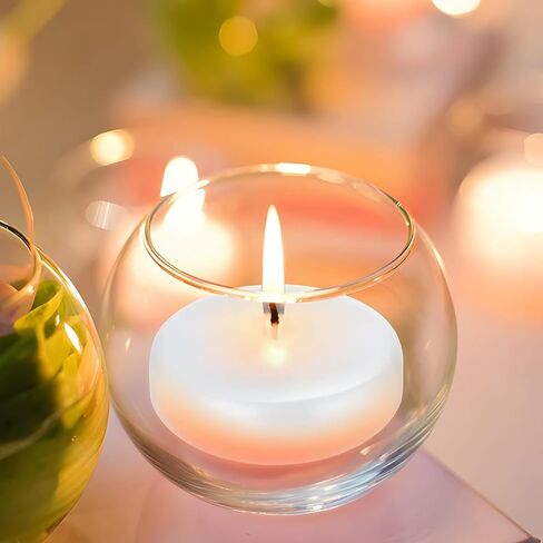 3 inch White Floating Candles Bulk,36Pack Dripless Wax Unscented Wax 13-15Hours Burning, Wedding Party Candles,for Centerpieces Suitable for Cylindrical Vases,Swimming Pool,Restaurant Decoration in Saudi Arabia