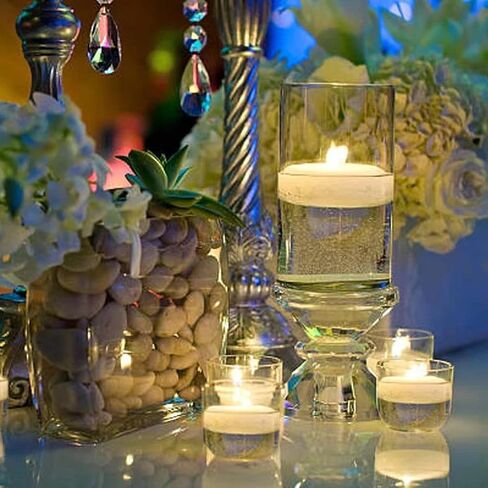 3 inch White Floating Candles Bulk,36Pack Dripless Wax Unscented Wax 13-15Hours Burning, Wedding Party Candles,for Centerpieces Suitable for Cylindrical Vases,Swimming Pool,Restaurant Decoration in Saudi Arabia