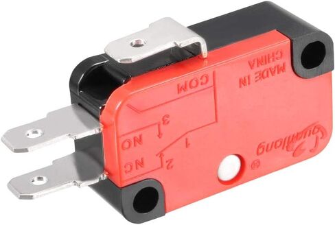 uxcell 5PCS OV-15-1C25 15A 125/250V AC 3 Terminals Snap Button Type Micro Limit Switch in Saudi Arabia