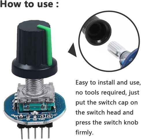 60pcs Potentiometer Control Knob 6mm Knurled Shaft Hole Potentiometer Volume Control Rotary 6 Colors Knob Cap 15x15mm in Saudi Arabia