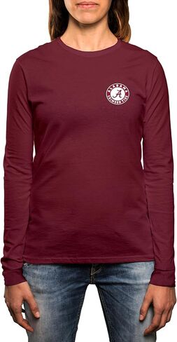تي شيرت Southern Couture Alabama Crimson Tide Elephant نسائي كلاسيكي بأكمام طويلة، مقاس 3X-Large in Kuwait