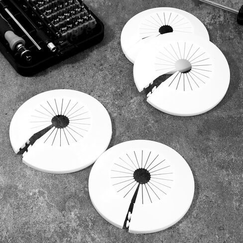 4 PCS Plastic Escutcheon Plate, 30mm-55mm Water Pipe Cover Decoration, Drain Line Cover Collar, Water Drain Tube Cover, Flange Pipe Cover (1.18-2.16inch) in Saudi Arabia