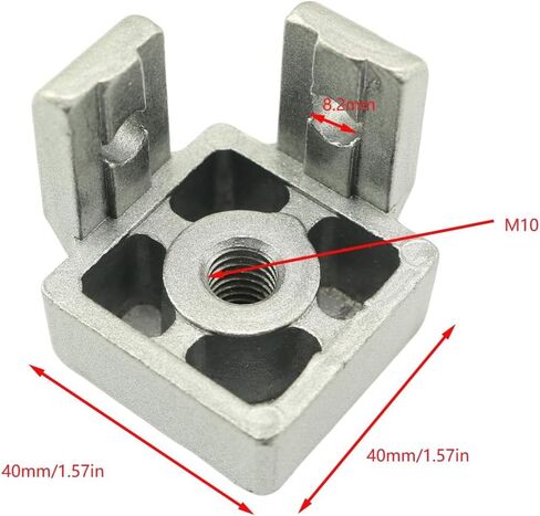 4PCS Aluminum Profile Universal Caster Foot Cup Fixing Seat 3030 M8 Ground Foot Connector Used for Fixing Foot Cups or Wheels on Aluminum Profile Groove Surface in Saudi Arabia