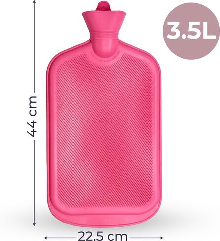 زجاجة ماء ساخن مقاس XL مع غطاء - كيس ماء ساخن رمادي سعة 3.5 لتر لتخفيف الألم - عبوة ماء ساخن مغطاة بالفرو الصناعي الناعم قابلة للغسل لعلاج آلام العضلات وتشنجات الدورة الشهرية وزجاجة النوم والضغط الساخن والبارد in Saudi Arabia