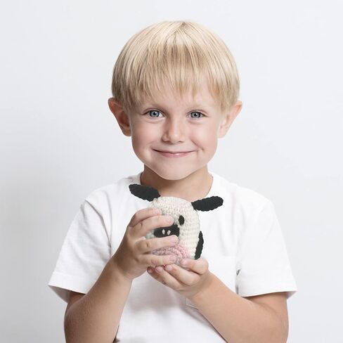 Leisure Arts Little Crochet Friend Animals Crochet Kit, Unicorn, 8", Complete Crochet kit, Learn to Crochet Animal Starter kit for All Ages, Includes Instructions, DIY amigurumi Crochet Kits in Kuwait