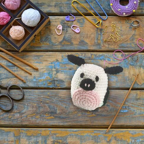 Leisure Arts Little Crochet Friend Animals Crochet Kit, Unicorn, 8", Complete Crochet kit, Learn to Crochet Animal Starter kit for All Ages, Includes Instructions, DIY amigurumi Crochet Kits in Kuwait