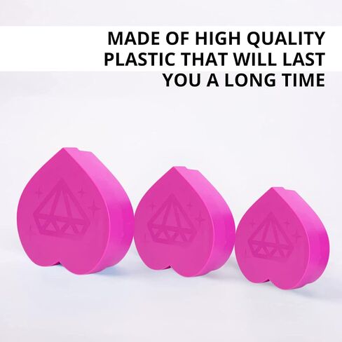 6PCS Heart Diamond Painting Bead Sorting Trays Diamond Art Tray Tools Accessories for DIY Craft Rhinestone Plate Tray Small Plastic Boxes Pink Purple Blue Cross Nail Dotting Tools Heart Shape in Saudi Arabia