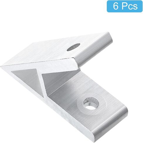 uxcell 6Pcs 45 Degree Angle Aluminum Profile Corner Brackets, Corner Brace Joint Connectors for 4040 Series (Silver Tone) in Saudi Arabia
