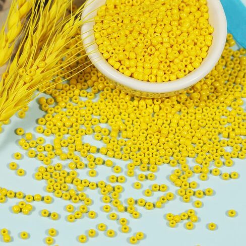 خرز بذور فضفاضة بلون أسود غير شفاف من BALABEAD حوالي 4000 قطعة في صندوق 8/0 خرز بذور حرفية زجاجية لصنع المجوهرات، فتحة 0.7 مم (أسود) in Kuwait