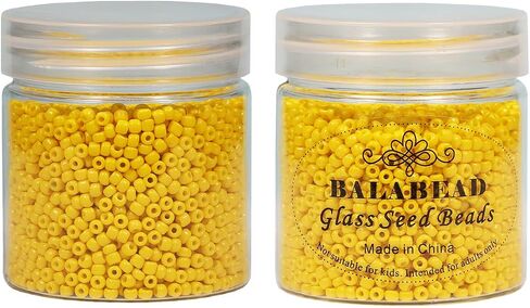 خرز بذور فضفاضة بلون أسود غير شفاف من BALABEAD حوالي 4000 قطعة في صندوق 8/0 خرز بذور حرفية زجاجية لصنع المجوهرات، فتحة 0.7 مم (أسود) in Kuwait