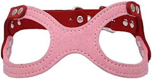 Dogs Kingdom Classic Leather Belt Dog Harness Dog Eyeglass Chest Strap Double-Sided Ultra-Fiber Material Black M in Saudi Arabia