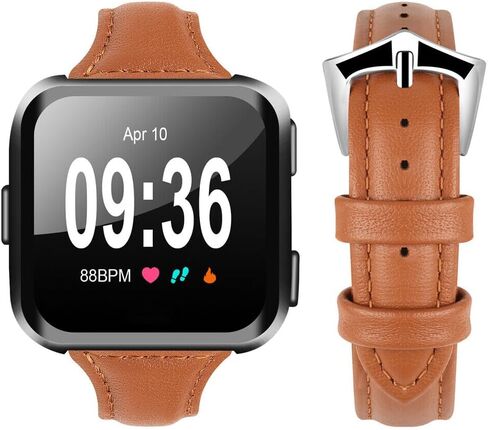 Replacement For Fitbit Versa 1/2/Lite Leather Wristband Bracelet Band Strap in Saudi Arabia
