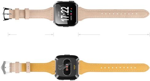 Replacement For Fitbit Versa 1/2/Lite Leather Wristband Bracelet Band Strap in Saudi Arabia