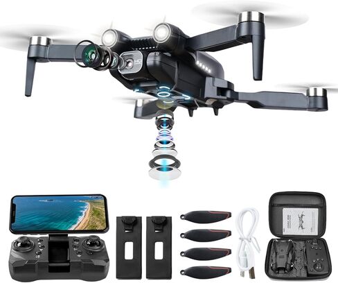 Allwind Drone with Camera for Adult Beginners, GPS Foldable Drone 30Mins Longer Flight Time 90° Adjustable Lens, Optical Altitude Hold, Toys Gifts for Kids Adults Beginner in Kuwait