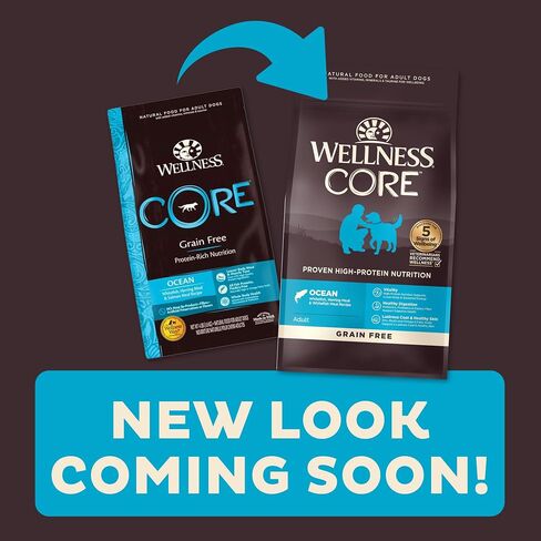 Wellness CORE Grain-Free High-Protein Dry Dog Food, Natural Ingredients, Made in USA with Real Meat, All Breeds, For Adult Dogs (Reduced Fat, 4-Pound Bag) in Kuwait