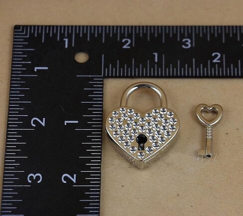 BeeSpring 1 قطعة على شكل قلب قفل هيكل عظمي مفتاح الزفاف القوس قفل الفضة عيد الحب in Kuwait