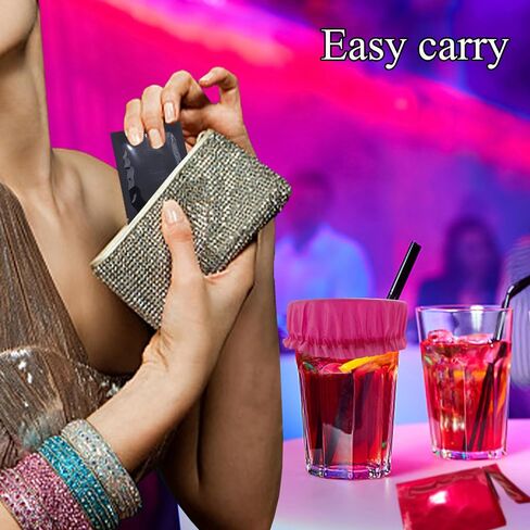 (6 Colors) Cup Condoms for Drinks with Straw Hole Disposable(12 Pack),Cup Cover for Drink Spiking Prevention,Cup Condoms for Bar,Easy Carry,Fits All Cup Sizes in Saudi Arabia